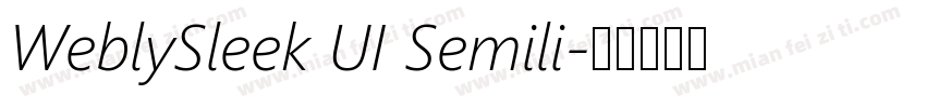 WeblySleek UI Semili字体转换